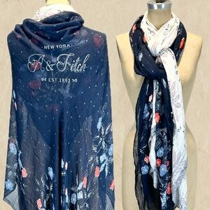Abercrombie & Fitch scarf wrap set of 2 spell-out‎ signature lightweight floral
